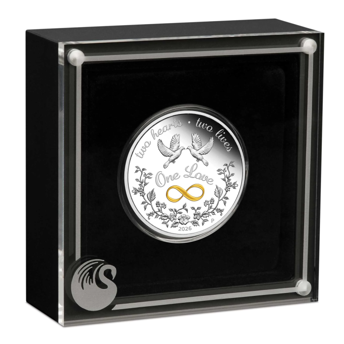 THE PERTH MINT - ONE LOVE 2026 1OZ SILVER PROOF COIN