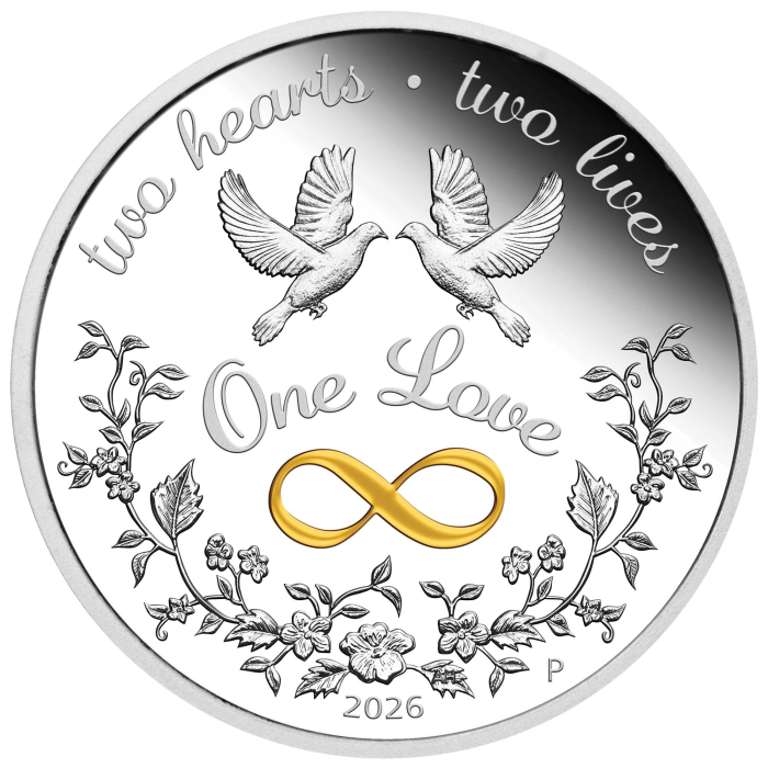 THE PERTH MINT - ONE LOVE 2026 1OZ SILVER PROOF COIN