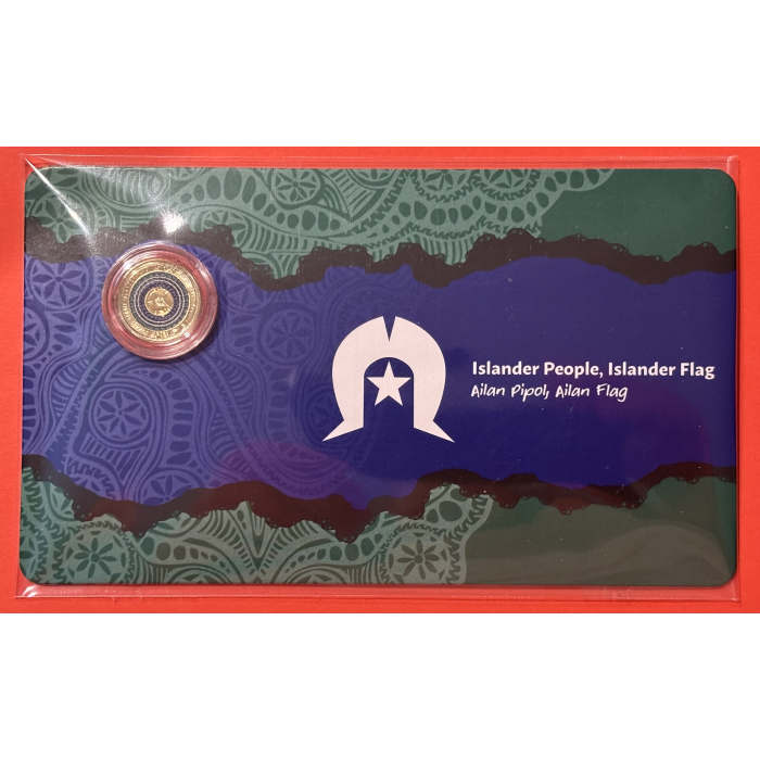 2025 Torres Strait Islander Flag $2 “C” Mintmark Coloured Carded Coin 