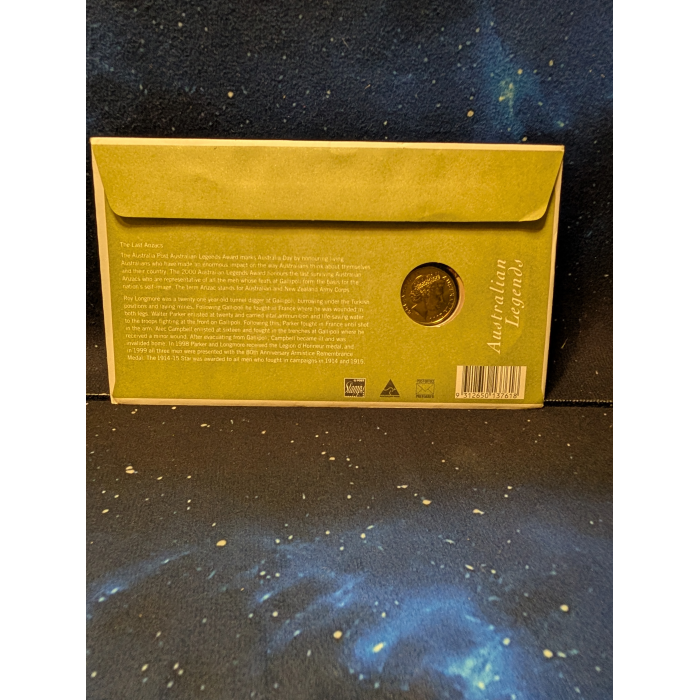 2000 $1 PNC " Australian Legends " The Last ANZACS - Postmark 21 Jan 2000