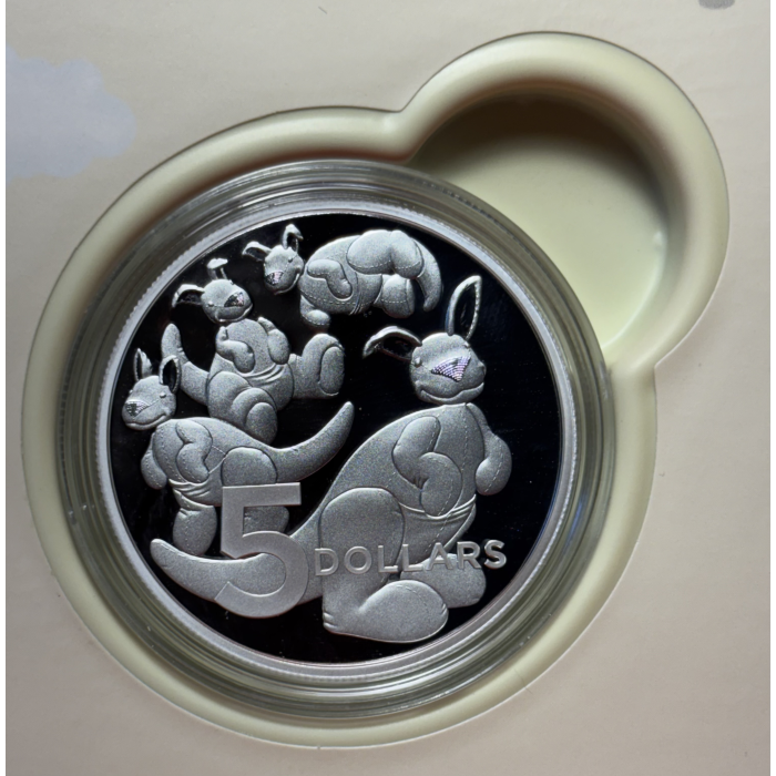 2024 RAM $5 1 oz Fine SILVER PROOF Coin Plush Toy Kangaroo