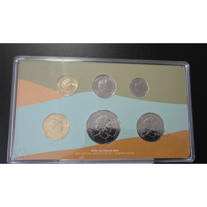 2022 Australian Dinosaurs Six Coin Uncirculated Set Legends Edition 