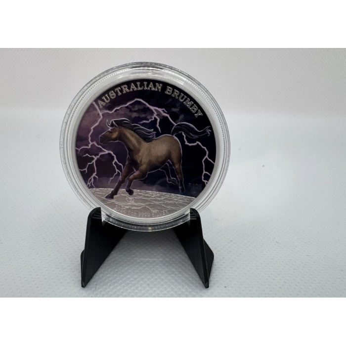 2024 Australia Perth Mint, Australian Brumby 1 oz Silver Coloured Coin