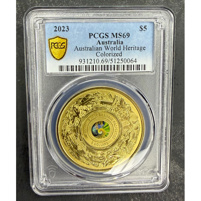 2023 $5 Australian World Heritage Coin PCGS MS69 – High Grade Certified