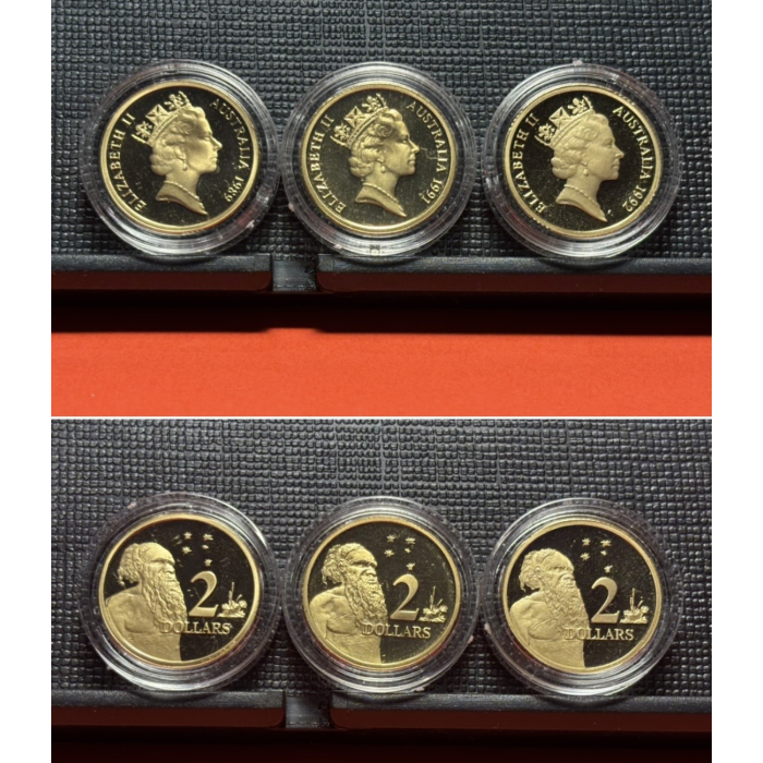 Various $2  Elder PROOF Coins x 10 - All in Capsules