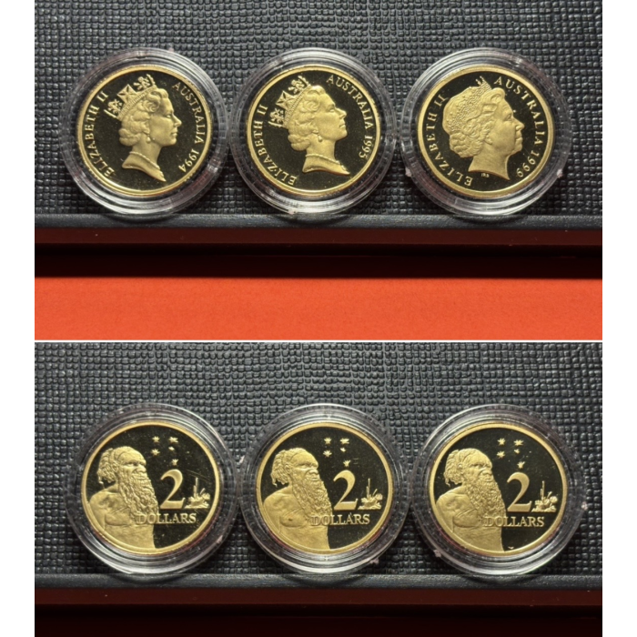 Various $2  Elder PROOF Coins x 10 - All in Capsules