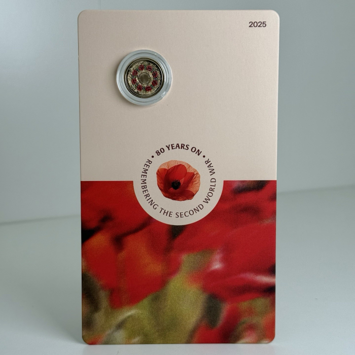 2025 $2 80 Years On Remembrance Day Poppy 'C' Mint Mark Carded Coin