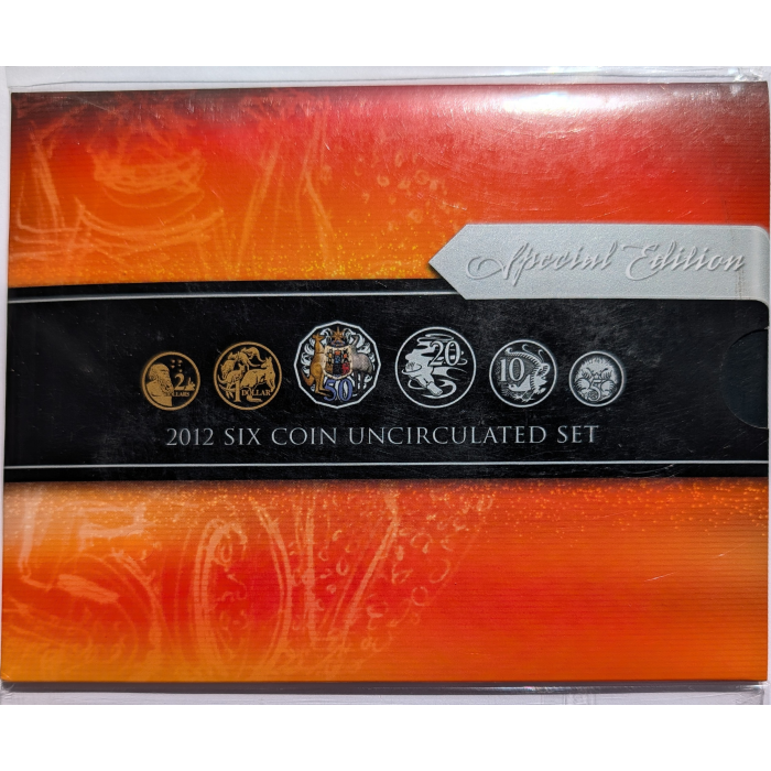 2012 RAM Uncirculated Six Coin Mint Set incl.  Hyper-Metallic Coloured 50c Coin