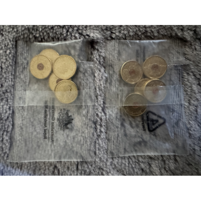 2020 RAM $2 Uncirculated Firefighters coloured coin bag of 5 coins  