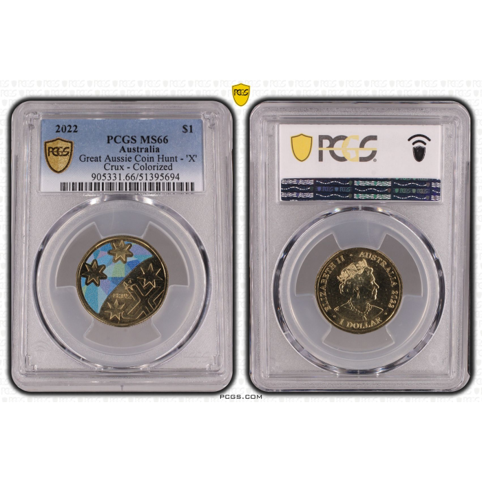 2022  $1  GACH X CRUX COLORISED  PCGS MS66