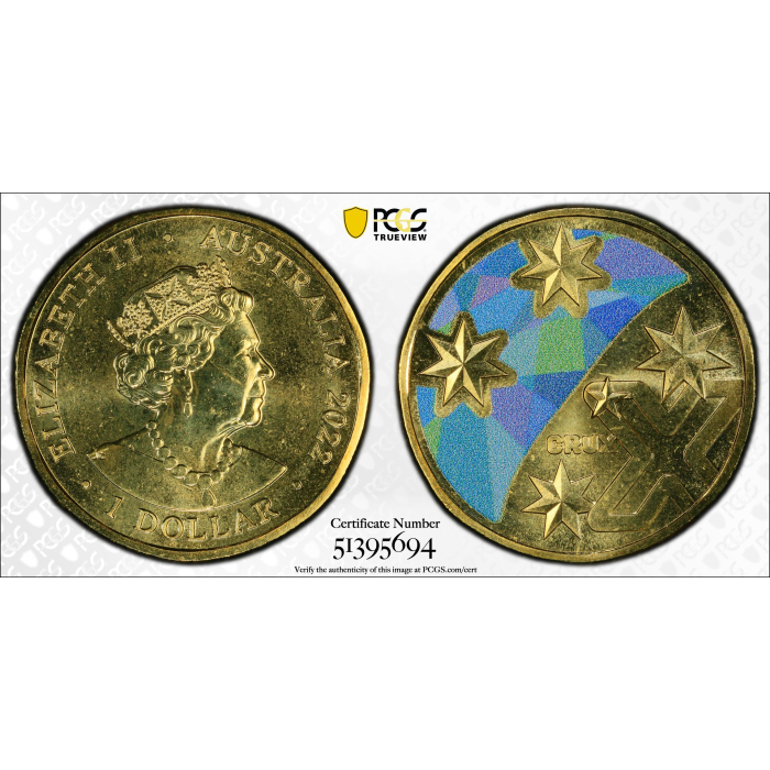2022  $1  GACH X CRUX COLORISED  PCGS MS66