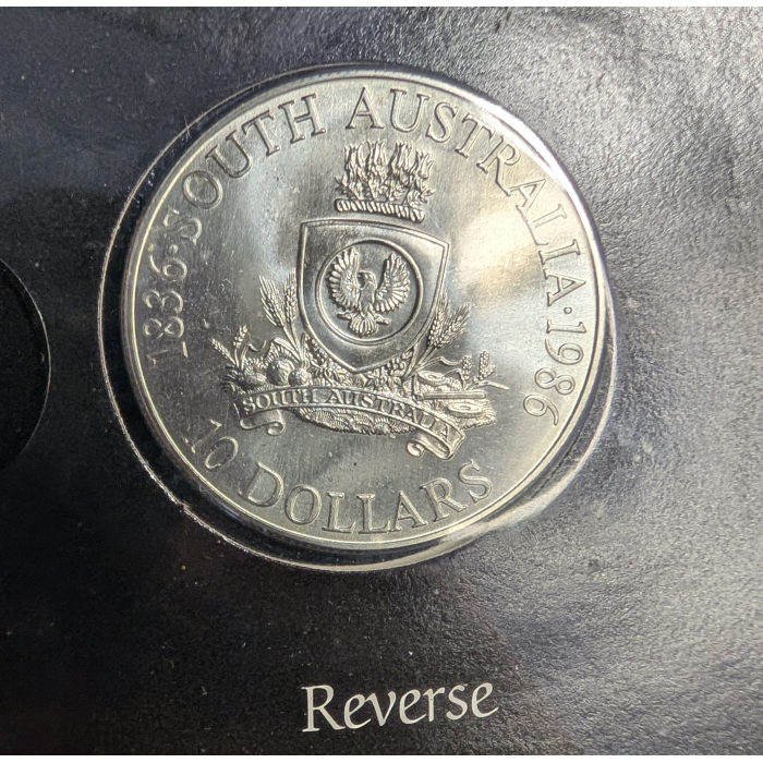 $10 1986 SOUTH AUSTRALIA STATE SERIES SILVER COIN