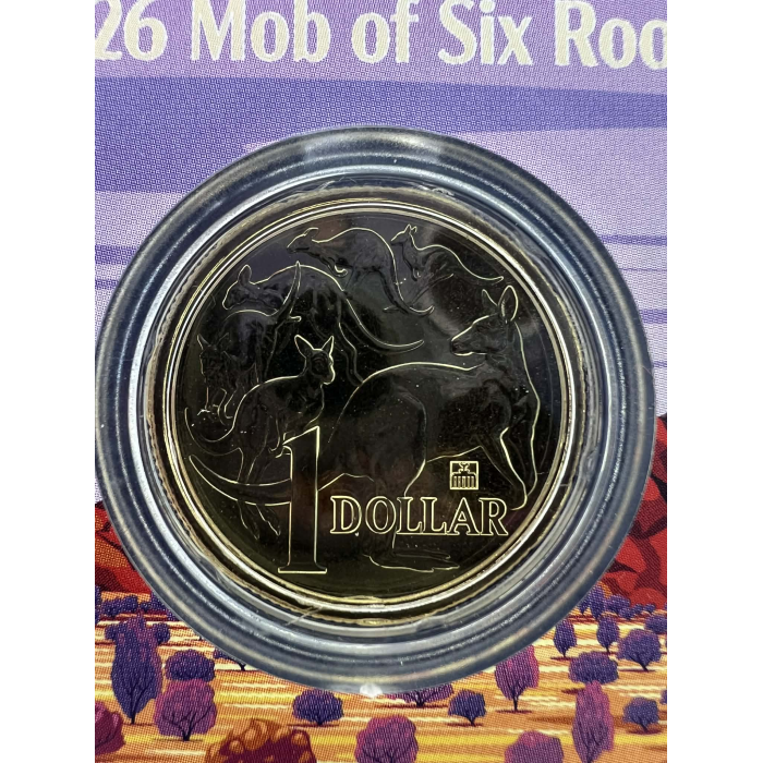 2026 $1 Mob of Six Roos Brandenburg Gate Privy RAM Carded Coin (Only 5000 exist)