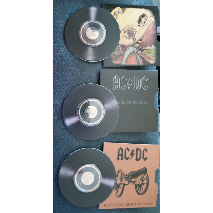 2020-2021 20c Coloured Uncirculated Seven Coin Boxed Set: "AC/DC - Volume 1."