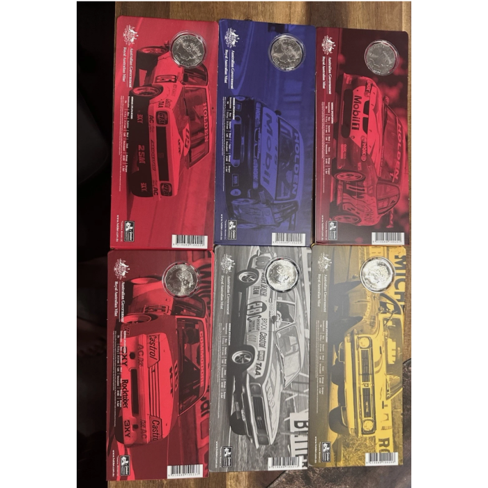 2018 - High Octane Holden 50c - Coloured 6x Coin Set **No Tin **