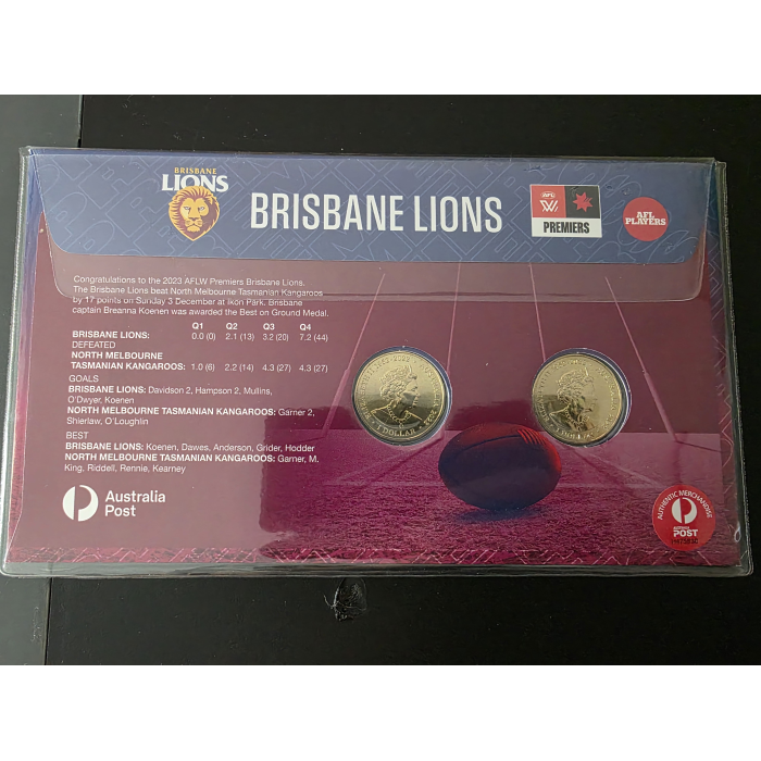 AFLW BRISBANE LIONS PREMIERS 2023 $1 PNC (#0273/ 1000)