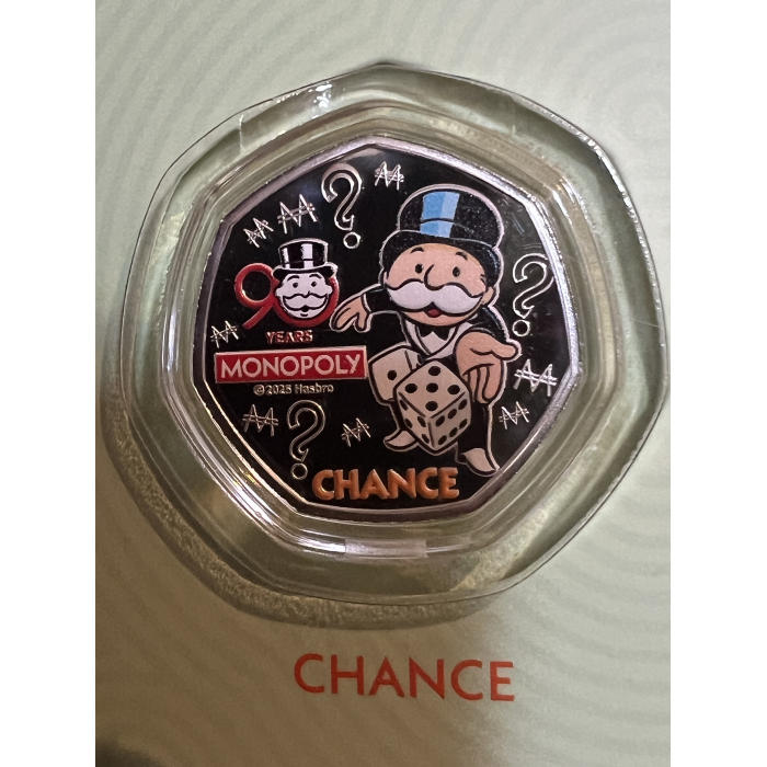 Monopoly 50 cent coloured coin