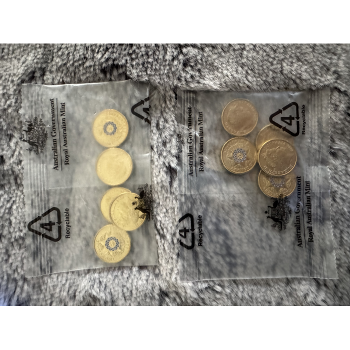 2019 RAM Uncirculated $2 Police Rememberance coloured coin bag of 5 coins 