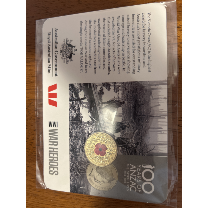 2015 WAR HERO $1 very rare Red Poppy 