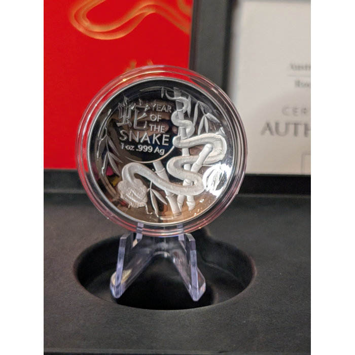 2025 Lunar Series - year of the Snake $5 1oz fine silver proof domed coin