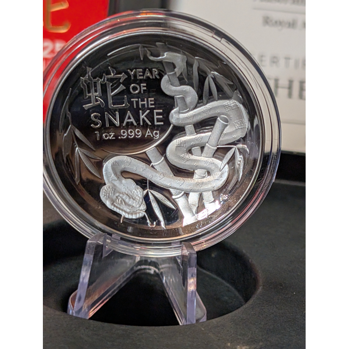 2025 Lunar Series - year of the Snake $5 1oz fine silver proof domed coin