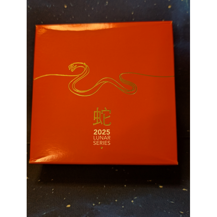2025 Lunar Series - year of the Snake $5 1oz fine silver proof domed coin