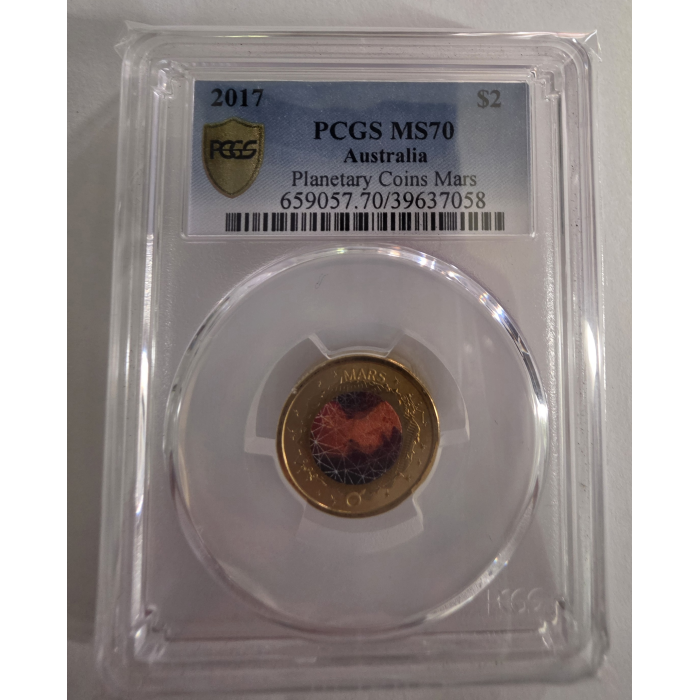 2017 $2 Planetary Mars Coin PCGS Graded MS70 TOP POP