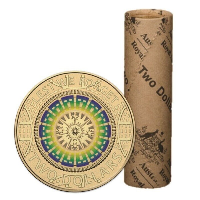 2017 Mosaic Anzac Remembrance  $2 RAM Roll - Includes Protective Tube & Sticker