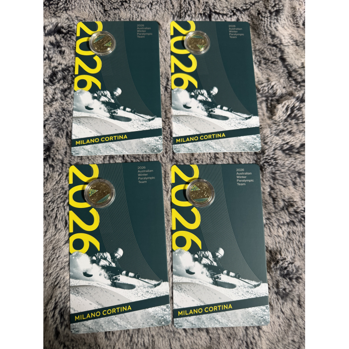 2026 Australian Winter Paralympic $1 coloured uncirculated coin 