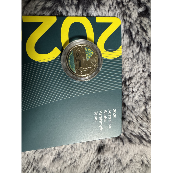 2026 Australian Winter Paralympic $1 coloured uncirculated coin 