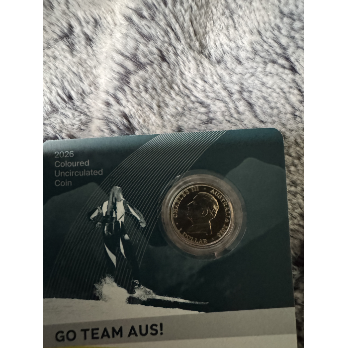 2026 Australian Winter Paralympic $1 coloured uncirculated coin 