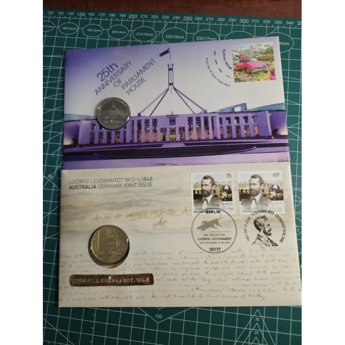 9 early aus history pnc's, Mawson, Ludwig, Canberra,  stargazing, tax commonweal