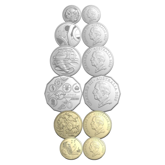 2026 Australia Uncirculated 6-Coin Year Set – 60th Anniversary of Decimal Currency