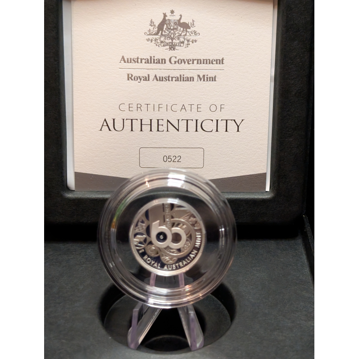 2025 $1 'C' Mintmark 60th of the Royal Australian Mint Silver Proof Coin RAM
