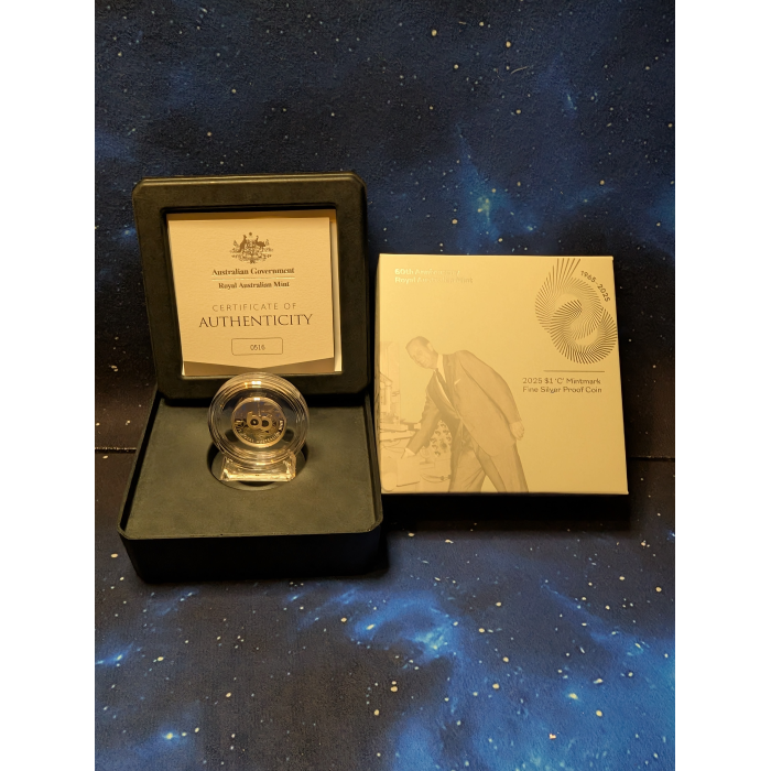 2025 $1 'C' Mintmark 60th of the Royal Australian Mint Silver Proof Coin RAM