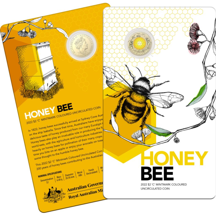 2022 $2 C Mint Honey Bee Coin - 60,000 Mintage