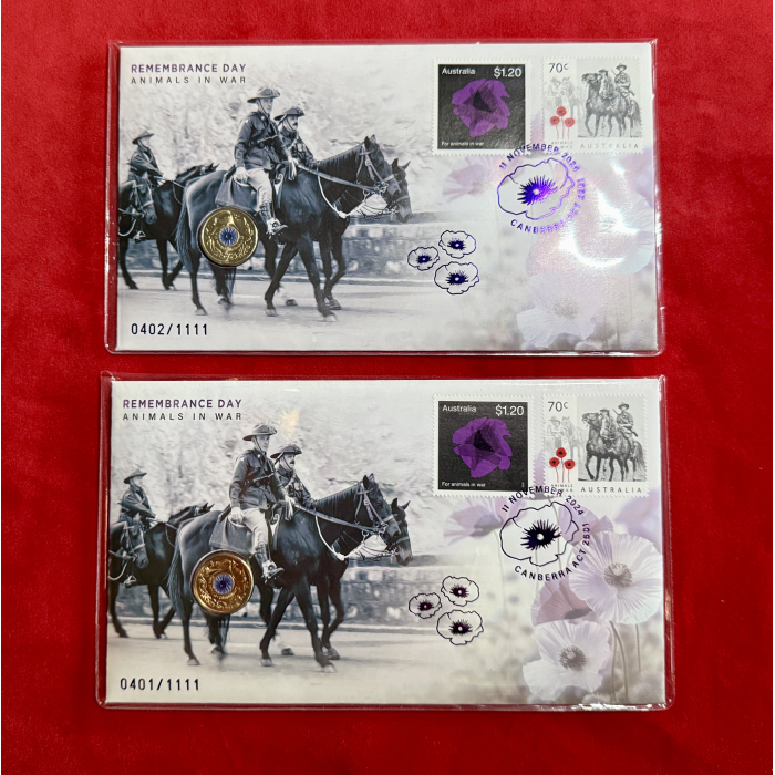 2024 - REMEMBRANCE DAY - ANIMALS IN WAR - LIMITED EDITION IMPRESSIONS 24 PNC 