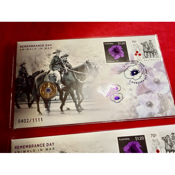 2024 - REMEMBRANCE DAY - ANIMALS IN WAR - LIMITED EDITION IMPRESSIONS 24 PNC 