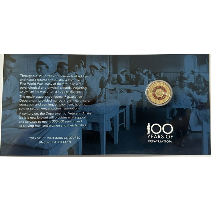 2019 $2 100 Years Of Repatriation 'C' Mint Mark Carded Coin