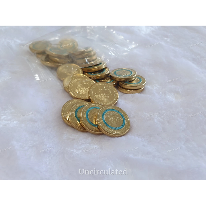 Rugby League Set of 2 Men's NRL Green Women's NRLW Blue Coins $2 Two Dollar UNC