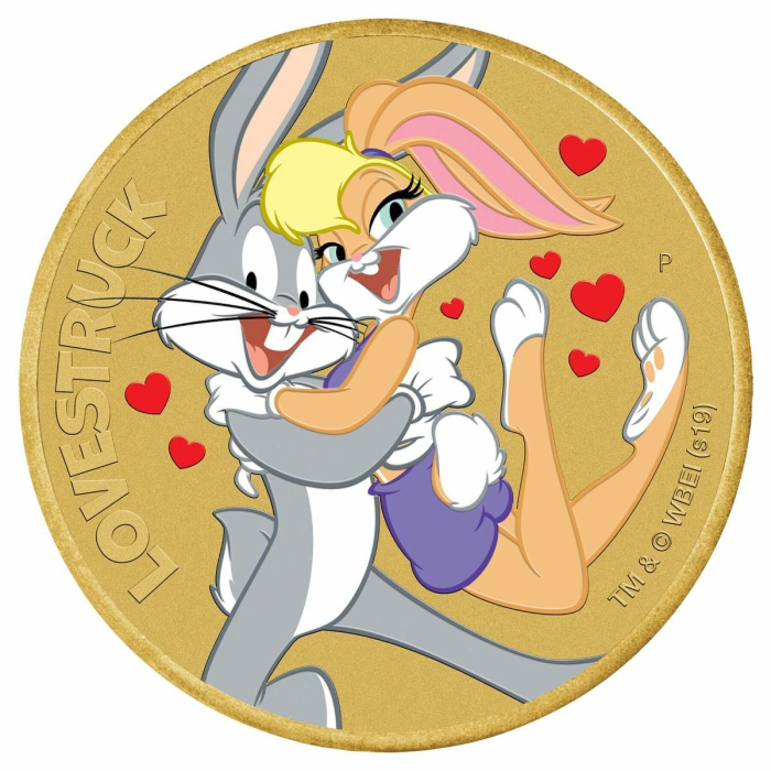 2019 $1 Loony Toons "Loved Up" PNC - Mintage: 7,500