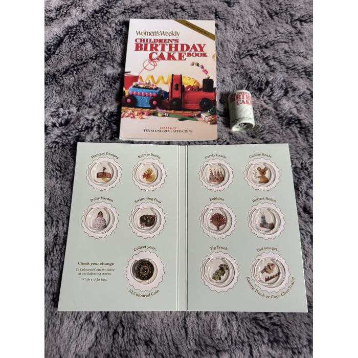 2025 $1Women’s Weekly Children’s Birthday Cake 10 coin set 
