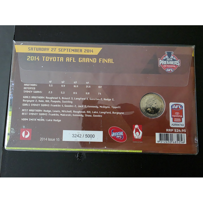AFL PREMIERS 2014 HAWTHORN PNC (2014 Issue 14 # 3242/ 5000)