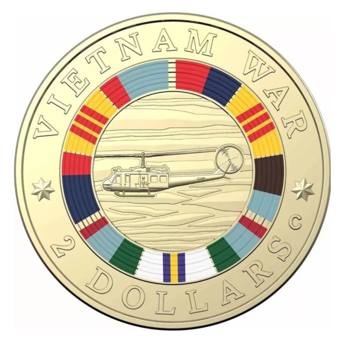 2023  $2  C MINT 50th ANNIVERSARY END OF VIETNAM WAR CARDED COIN