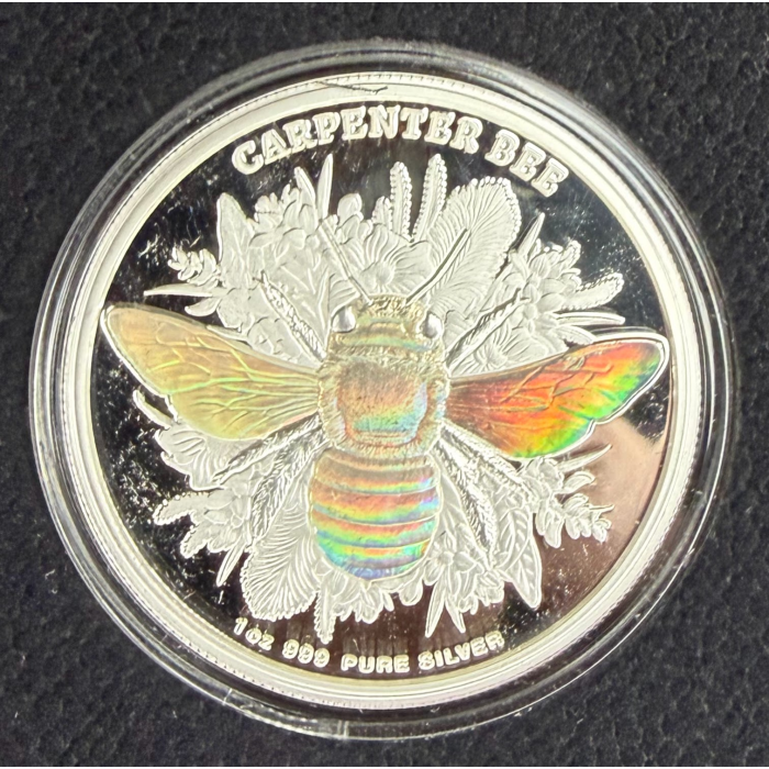 1oz Silver Carpenter Bee Coin – .999 Pure Silver