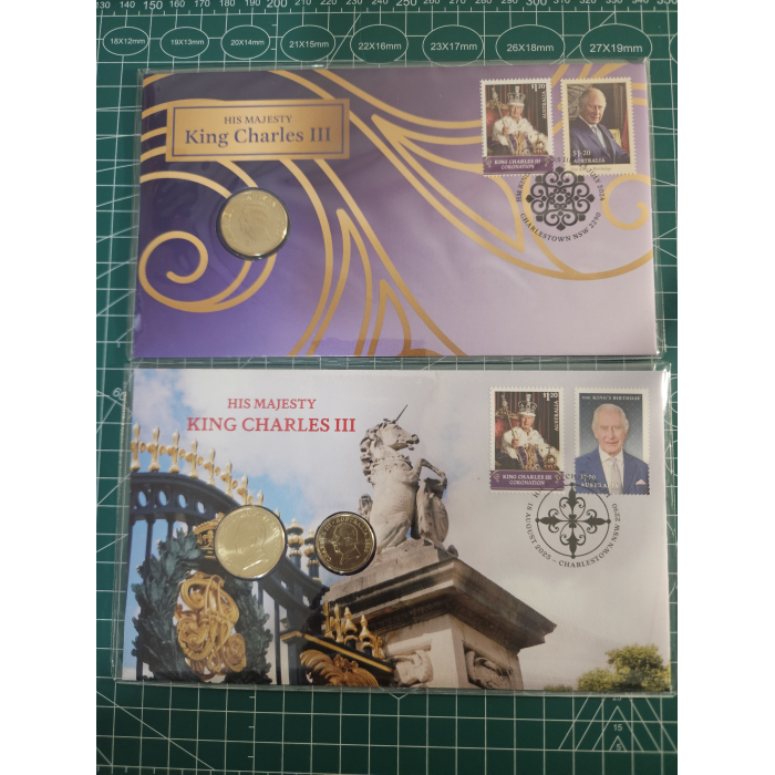 King Charles III pnc pair $1- $2- pnc 