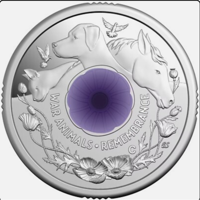 2024 RAM War Animals $2 ‘C’ mintmark coloured Fine Silver Proof coin 