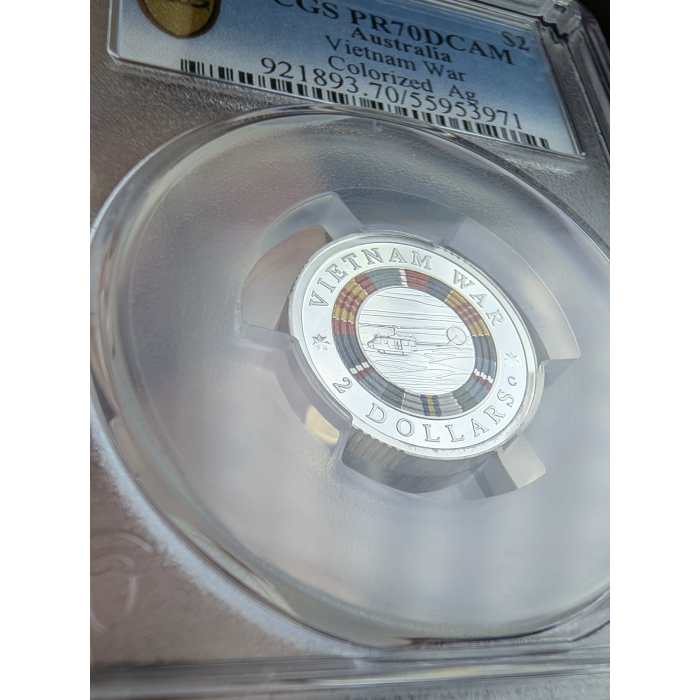 2023-C Two Dollar $2 Vietnam War Silver C Mint Mark Coin PCGS PR70DCAM