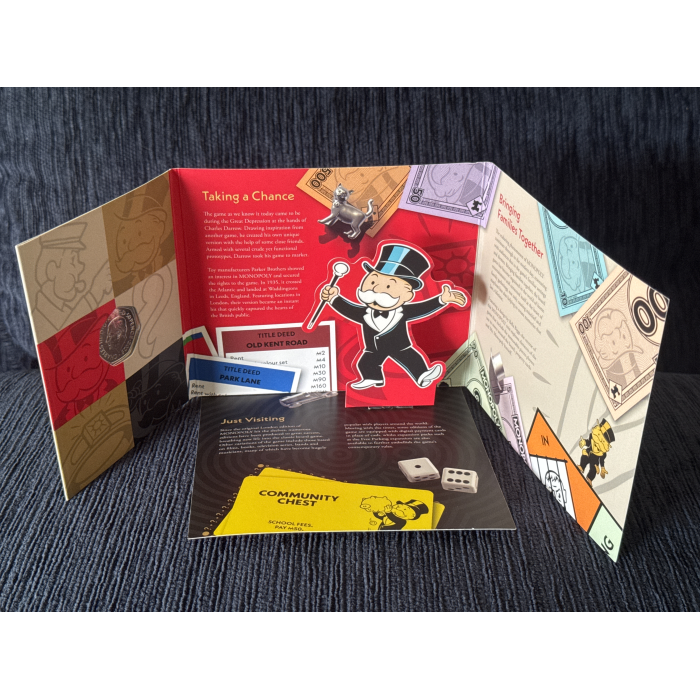 2025 “Monopoly” 50c Brilliant Coloured Pop up Carded Coin