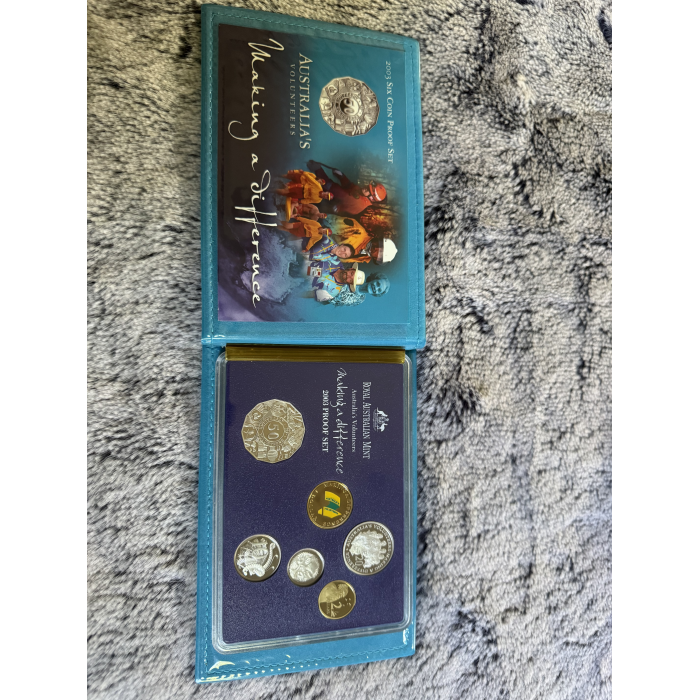 2003 RAM Australia’s Volunteers 6 coin Proof Year set 